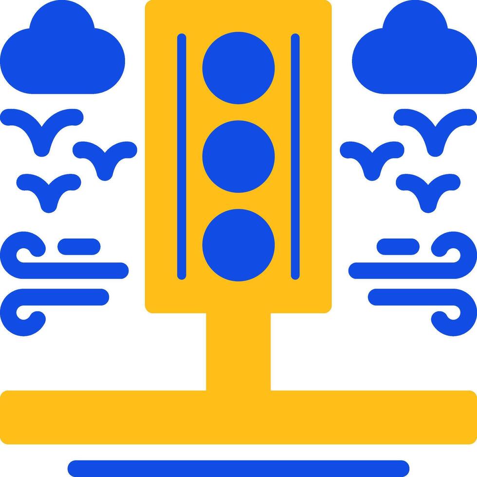 Traffic light Flat Two Color Icon vector