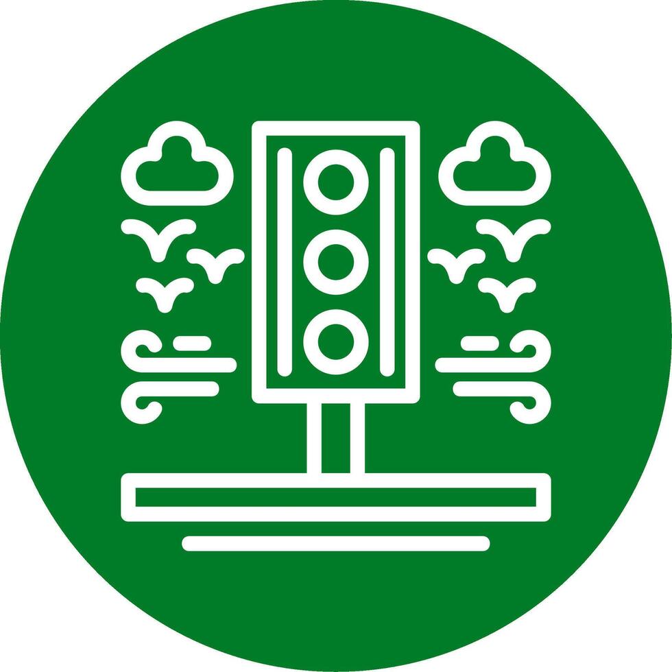 Traffic light Outline Circle Icon vector