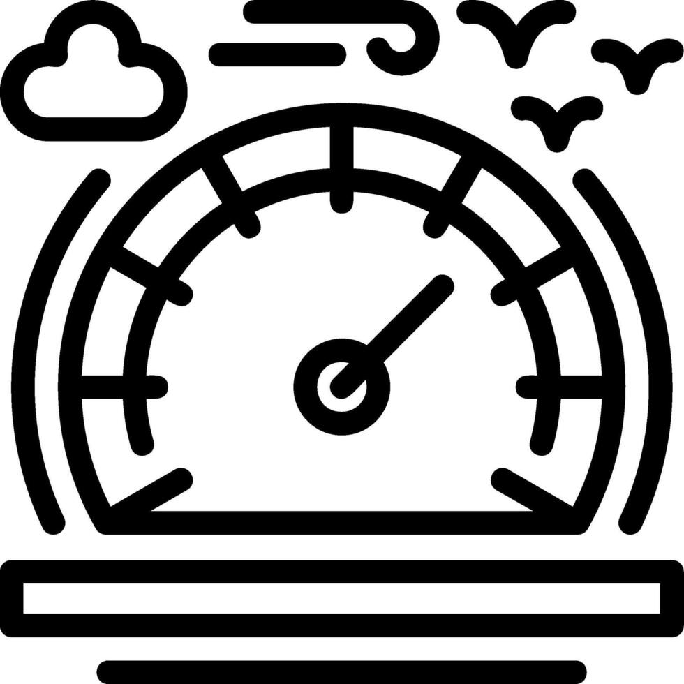 Speedometer Line Icon vector