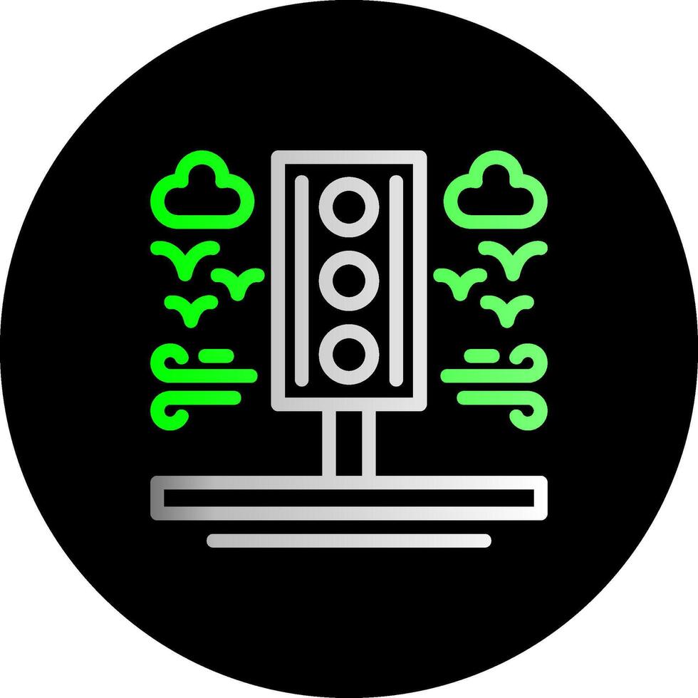 Traffic light Dual Gradient Circle Icon vector