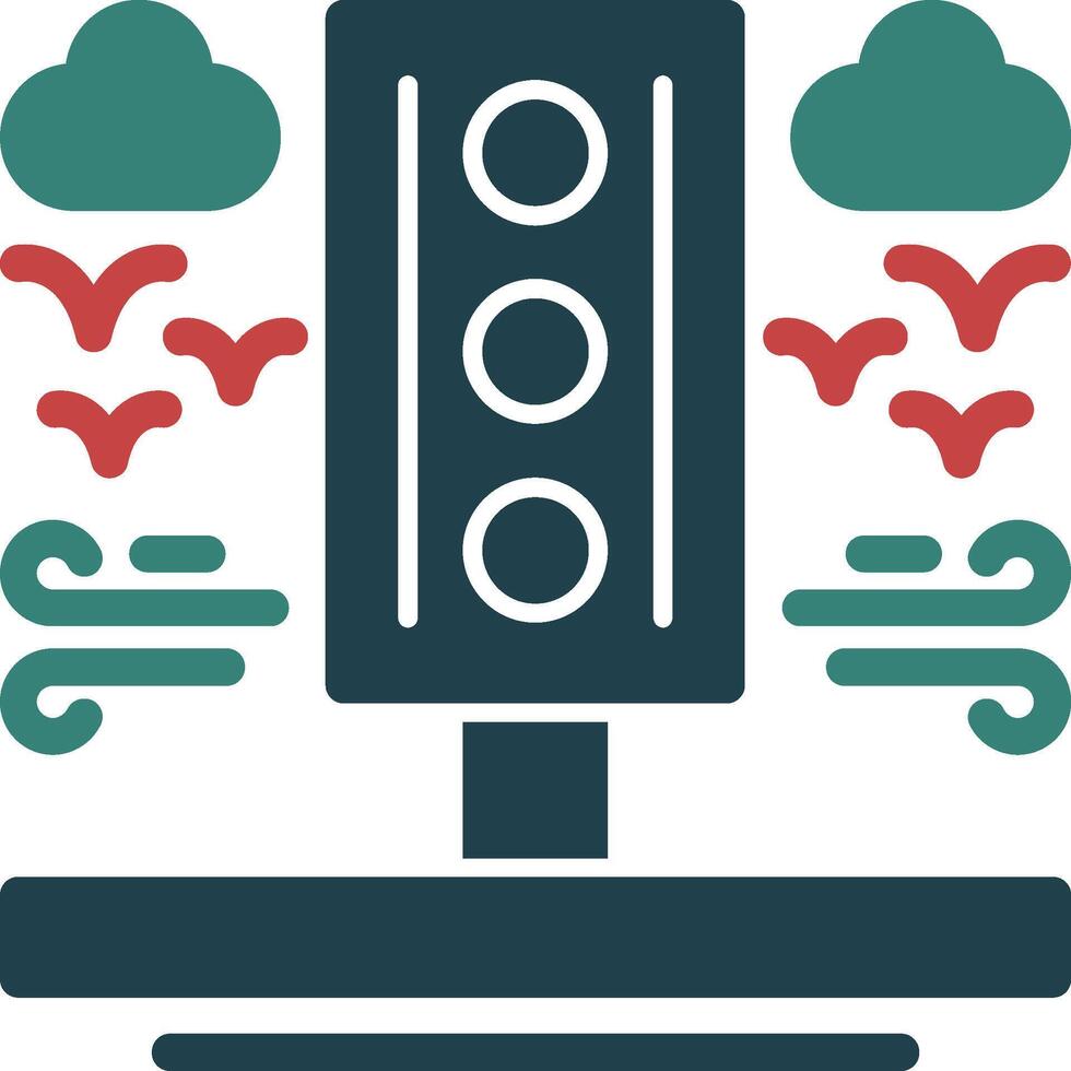 Traffic light Glyph Two Color Icon vector