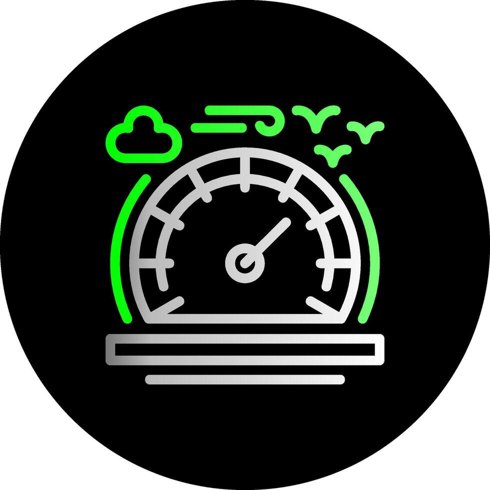 Speedometer Dual Gradient Circle Icon vector