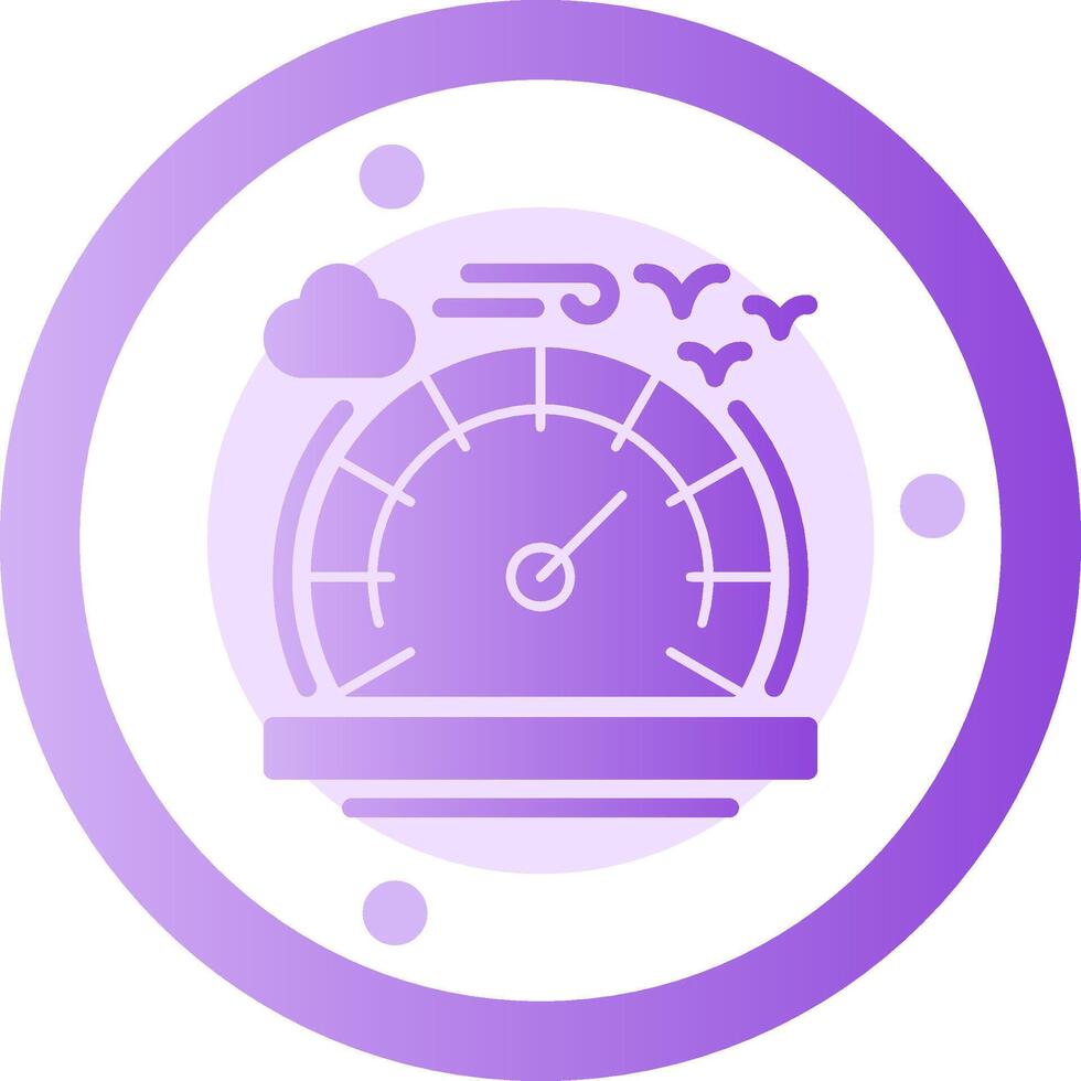 Speedometer Glyph Gradient Icon vector