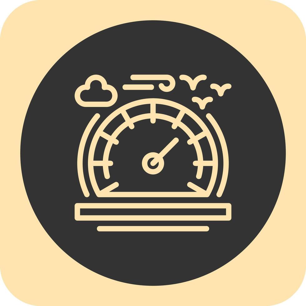 Speedometer Linear Round Icon vector