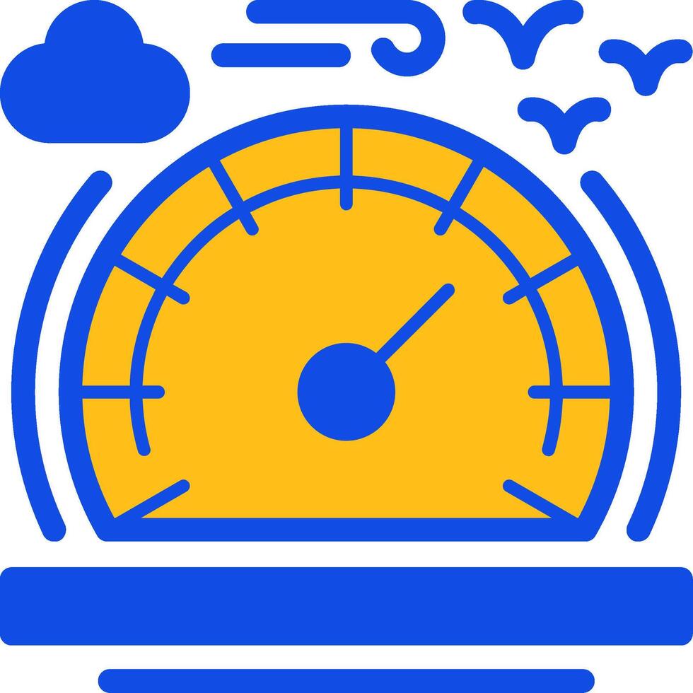 Speedometer Flat Two Color Icon vector