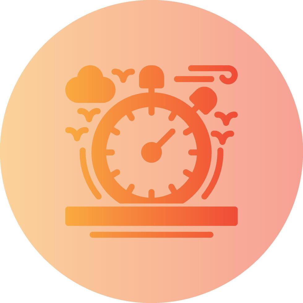 Stopwatch Gradient Circle Icon vector