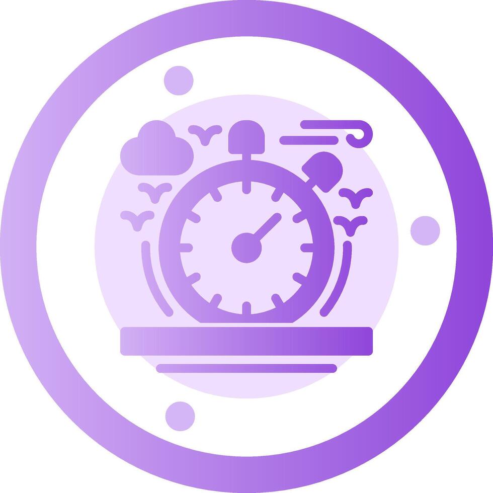 Stopwatch Glyph Gradient Icon vector