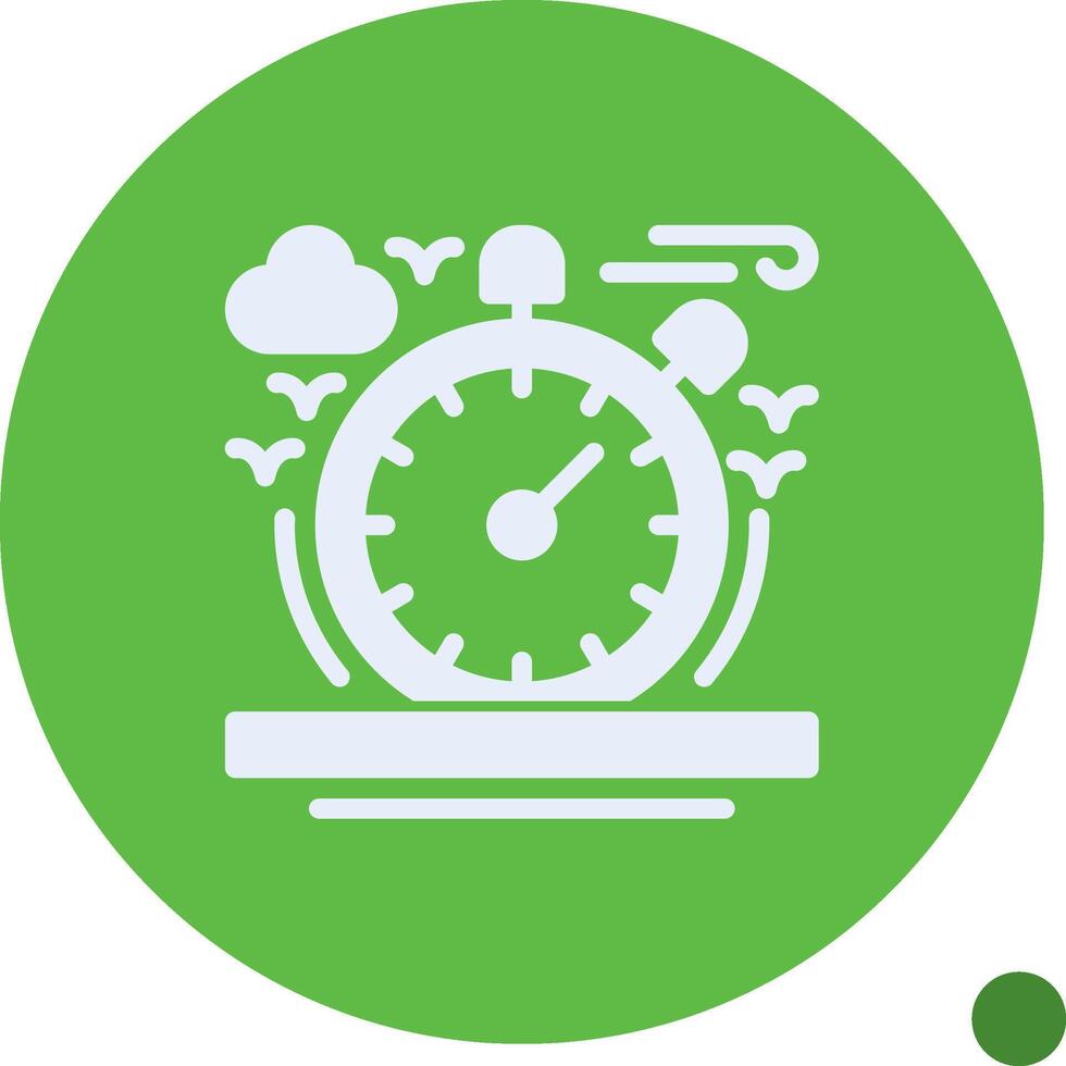 Stopwatch Glyph Shadow Icon vector