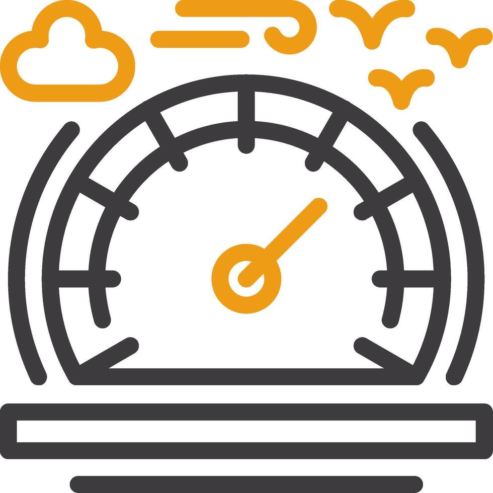 Speedometer Line Circle Icon vector
