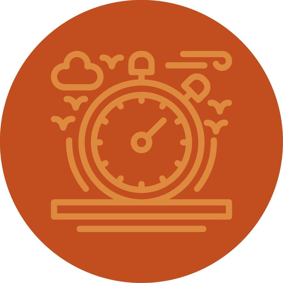 Stopwatch Line Multi color Icon vector