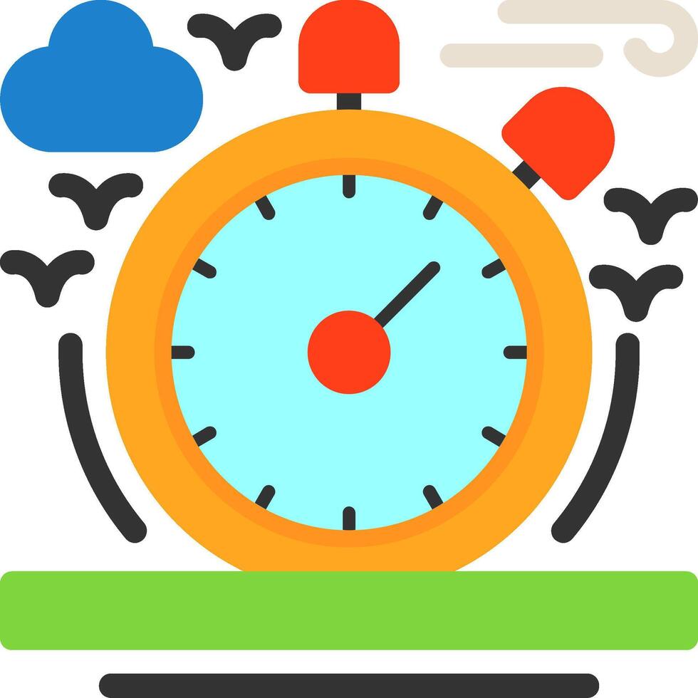 Stopwatch Flat Icon vector
