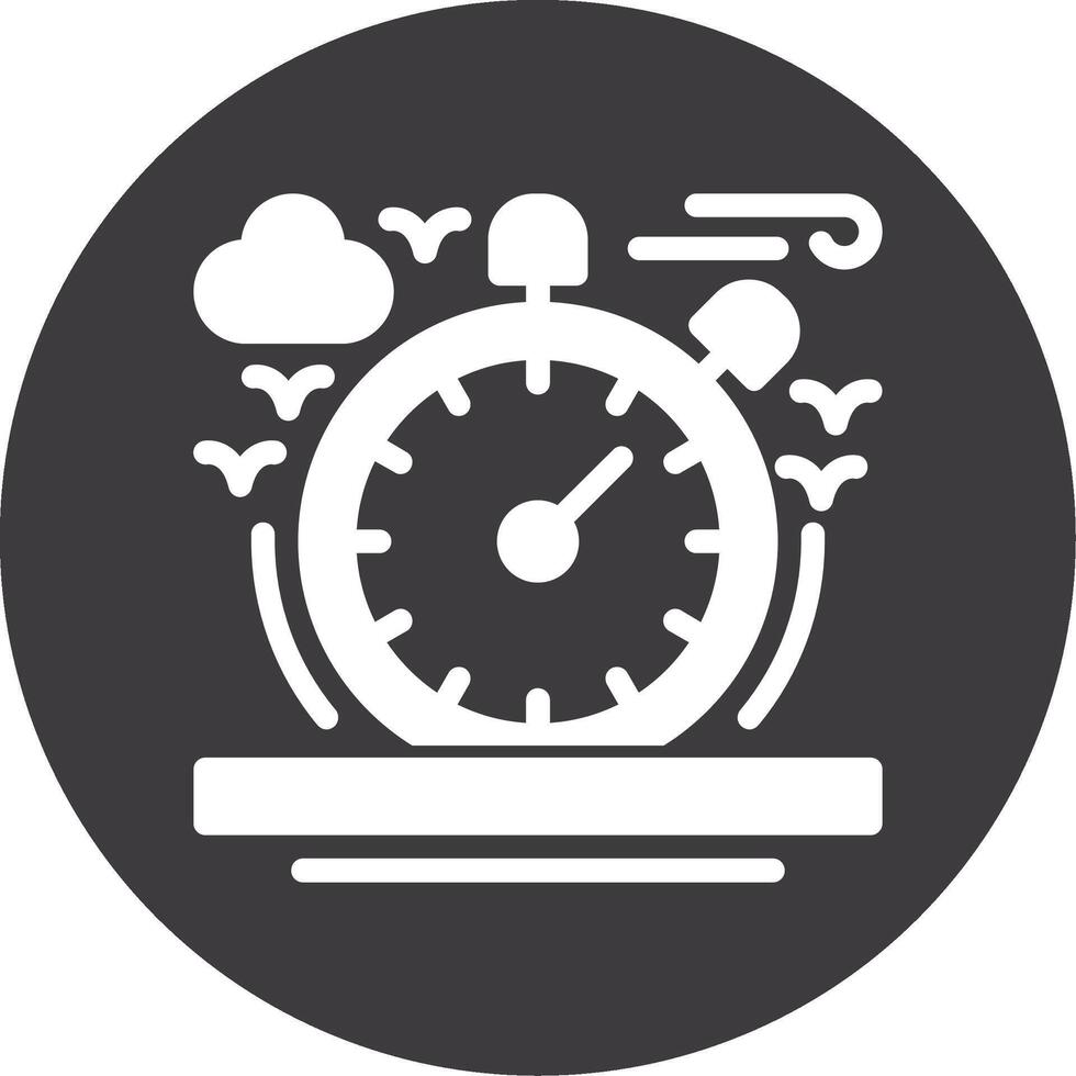 Stopwatch Glyph Circle Icon vector