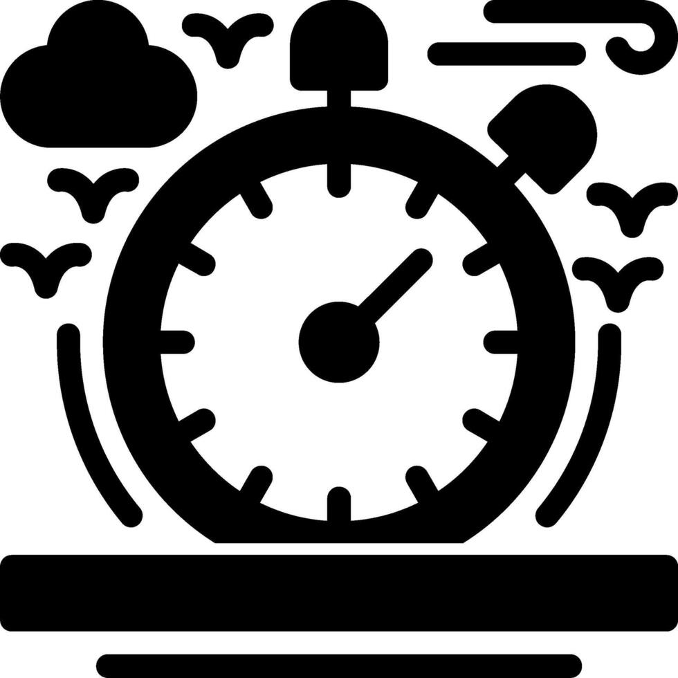 Stopwatch Glyph Icon vector