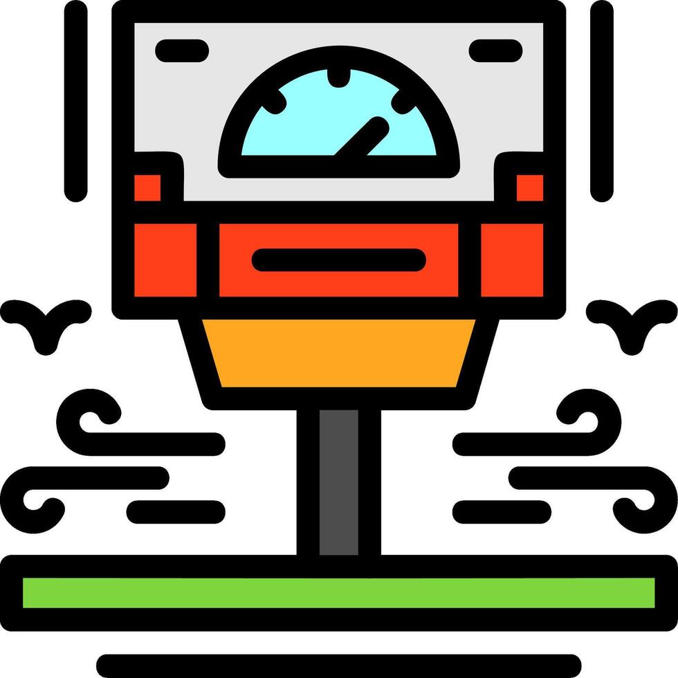 Parking meter Line Filled Icon vector