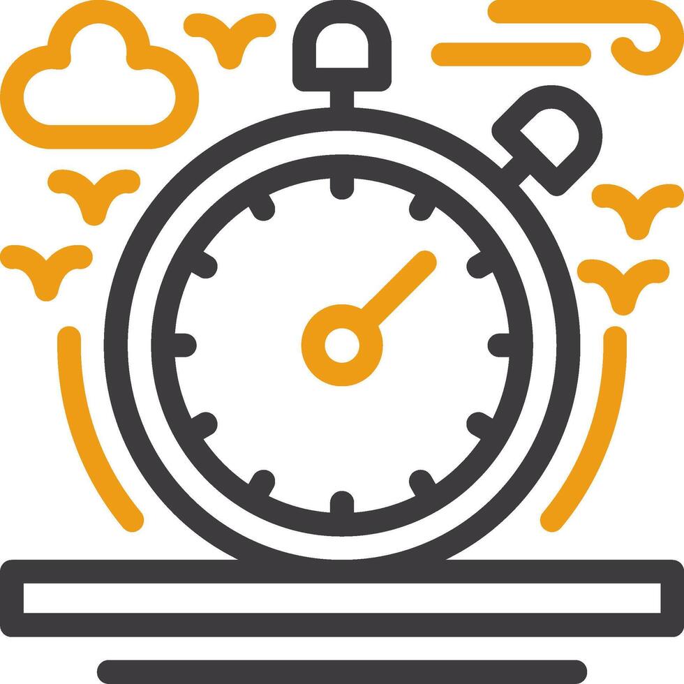 Stopwatch Line Circle Icon vector