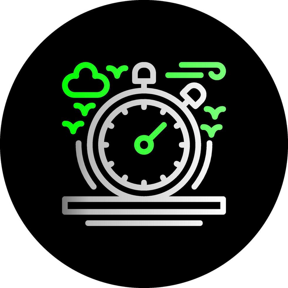 Stopwatch Dual Gradient Circle Icon vector