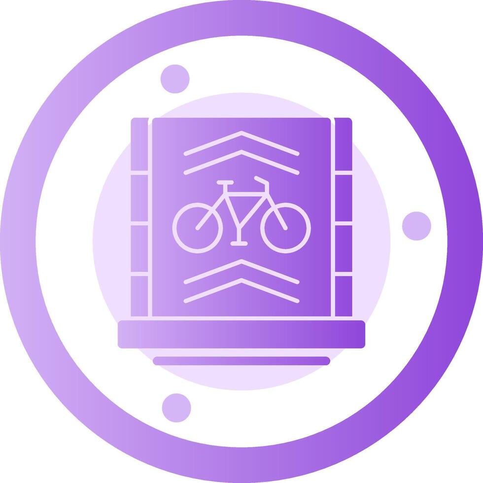 Bicycle lane Glyph Gradient Icon vector