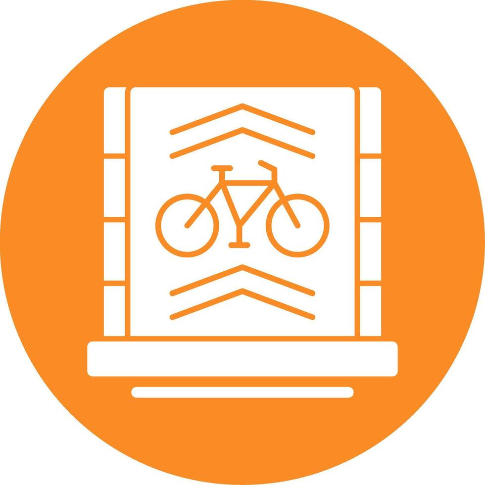 Bicycle lane Line Circle Icon vector
