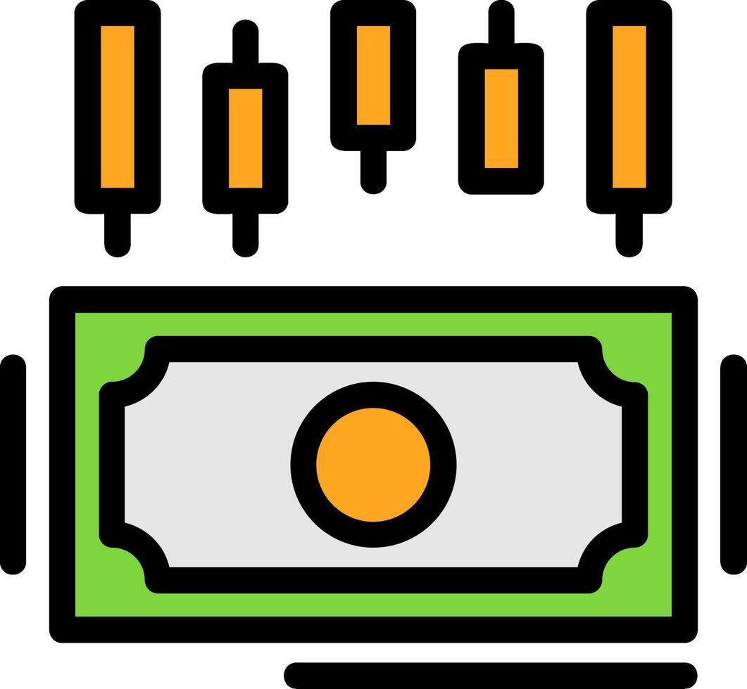 Investment Line Filled Icon vector