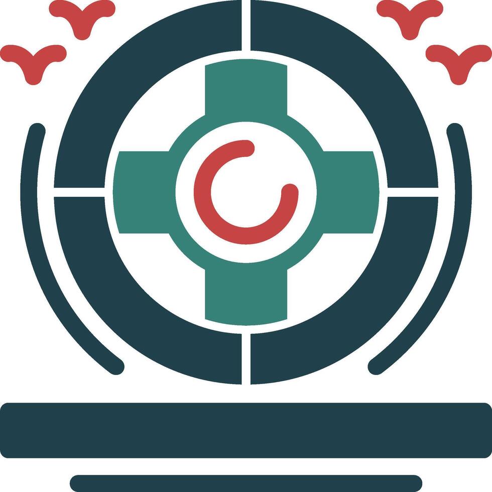 Lifebuoy Glyph Two Color Icon vector