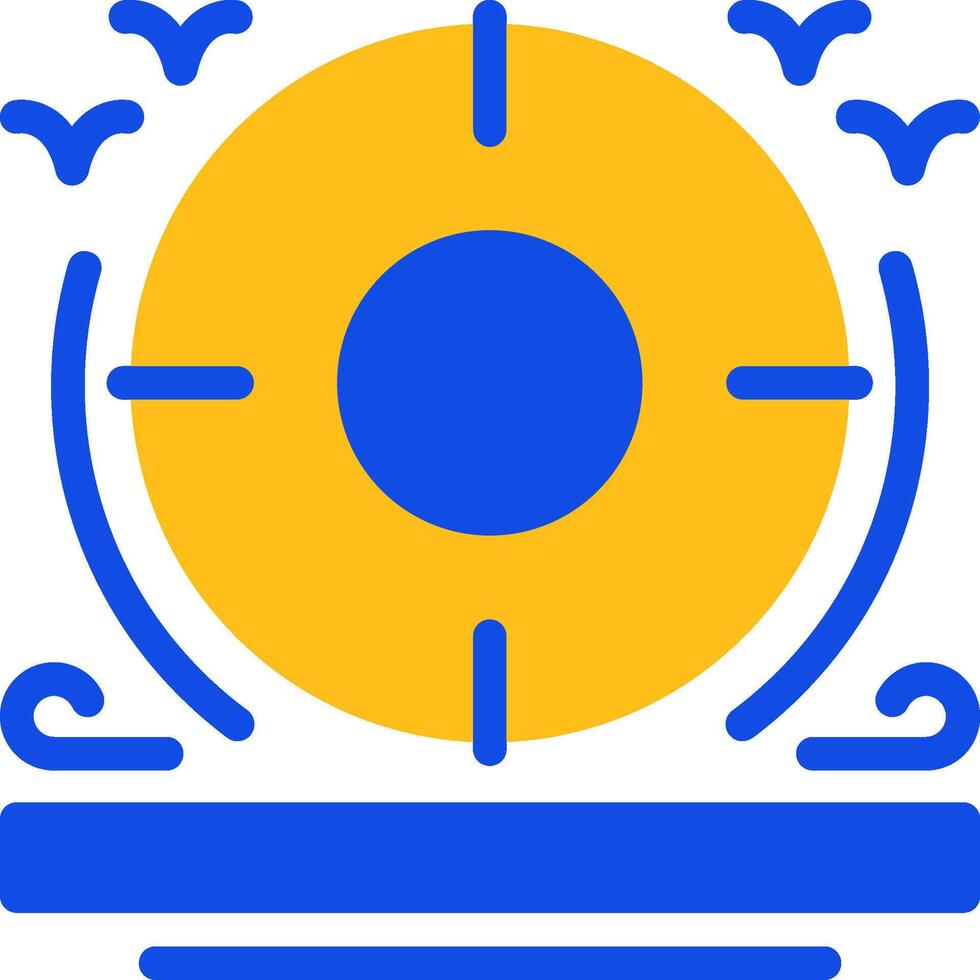 Flotation ring Flat Two Color Icon vector