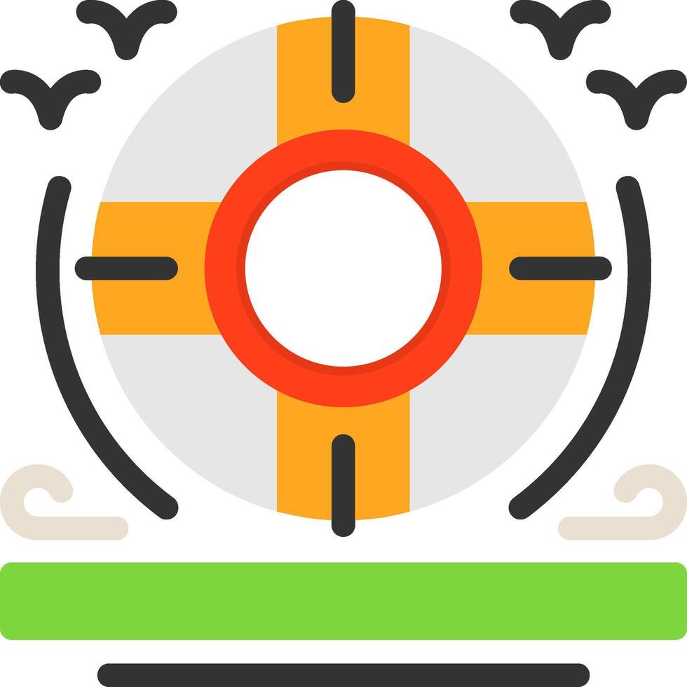 Flotation ring Flat Icon vector