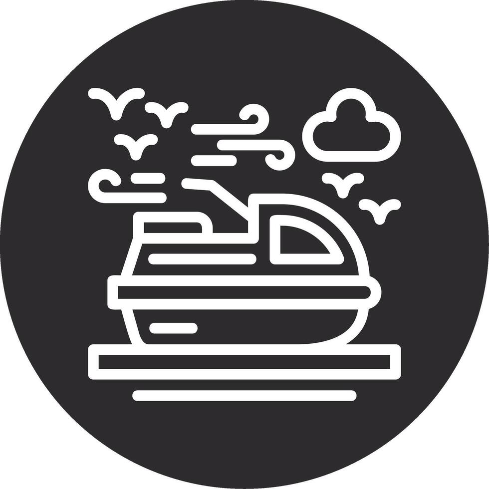 Jet ski Inverted Icon vector