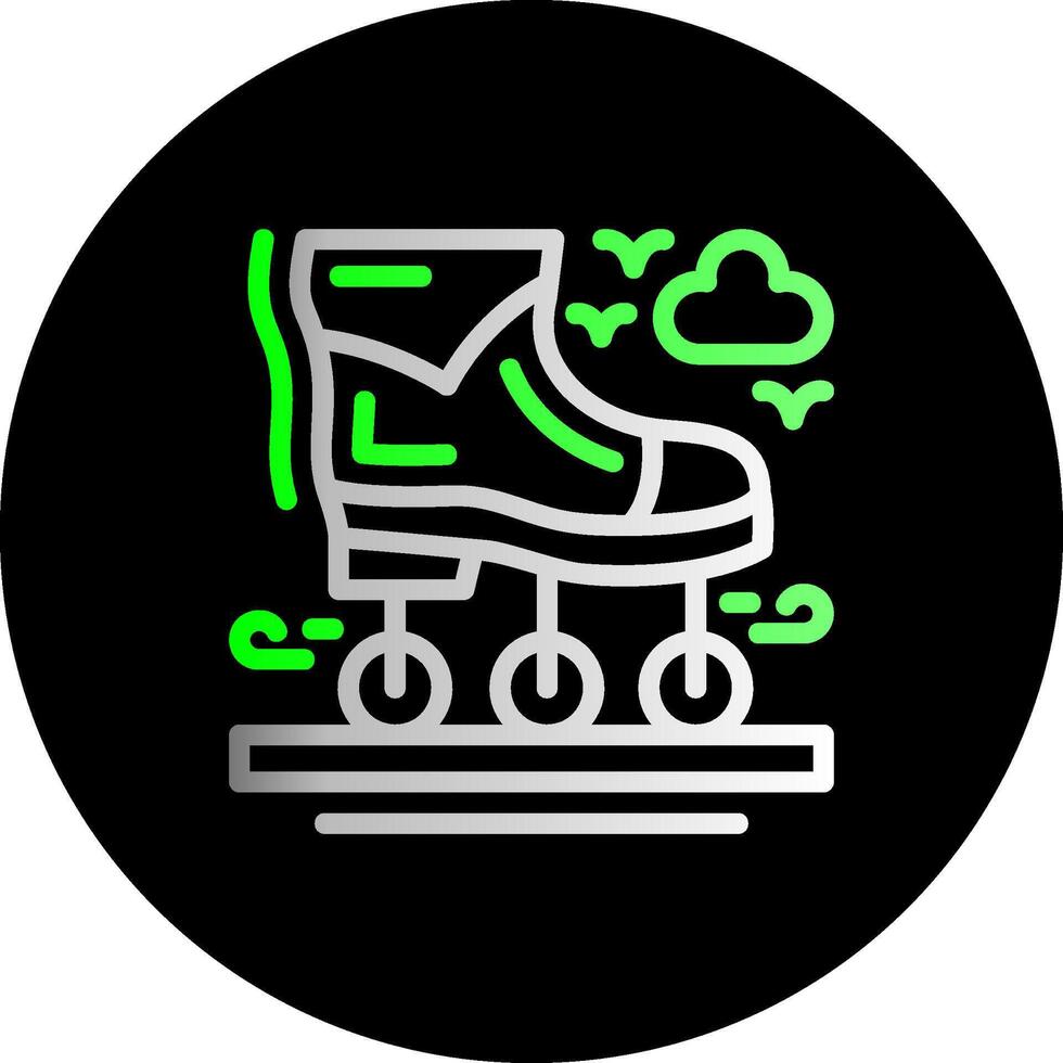 Rollerblades Dual Gradient Circle Icon vector