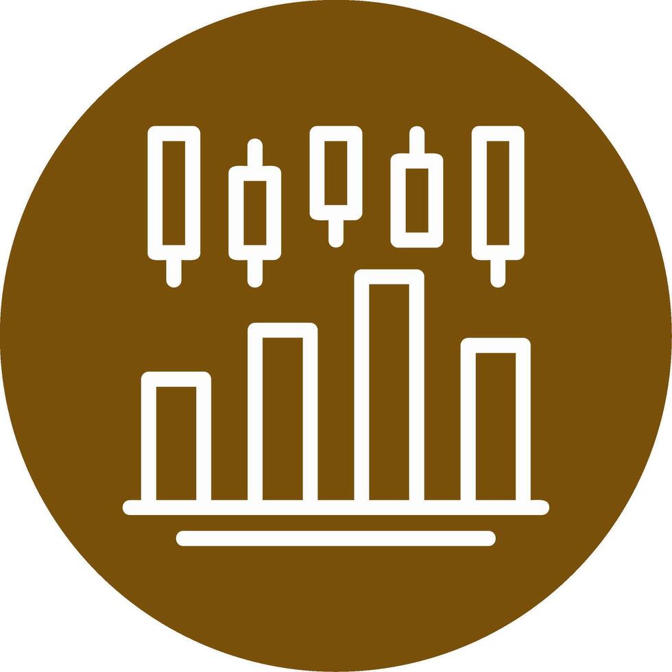 Stock market Outline Circle Icon vector