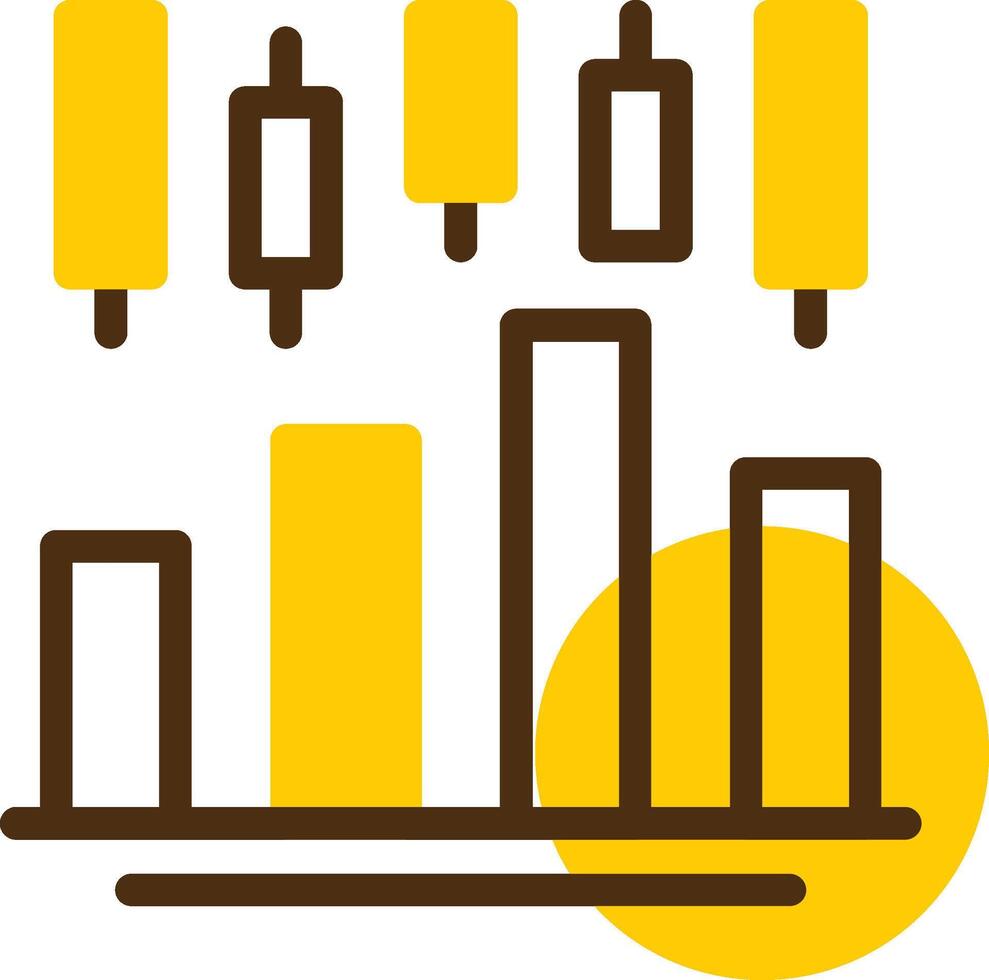 Stock market Yellow Lieanr Circle Icon vector