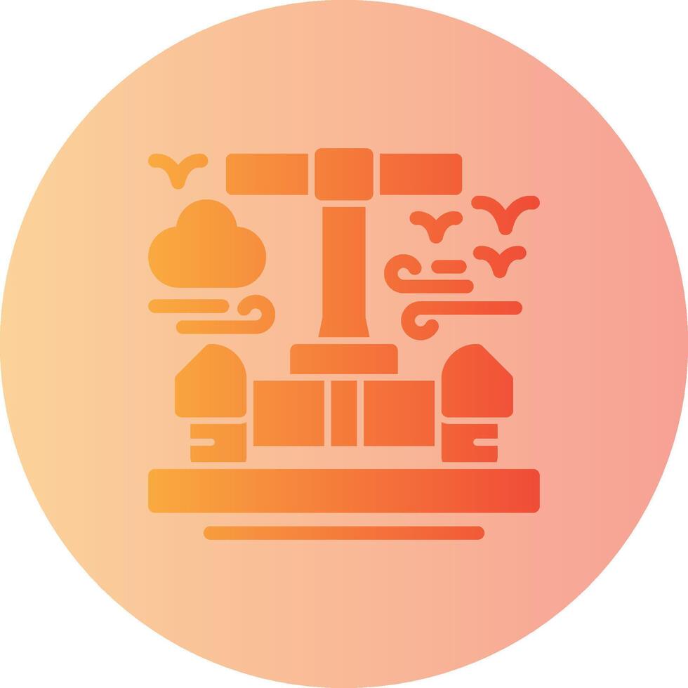 Segway Gradient Circle Icon vector