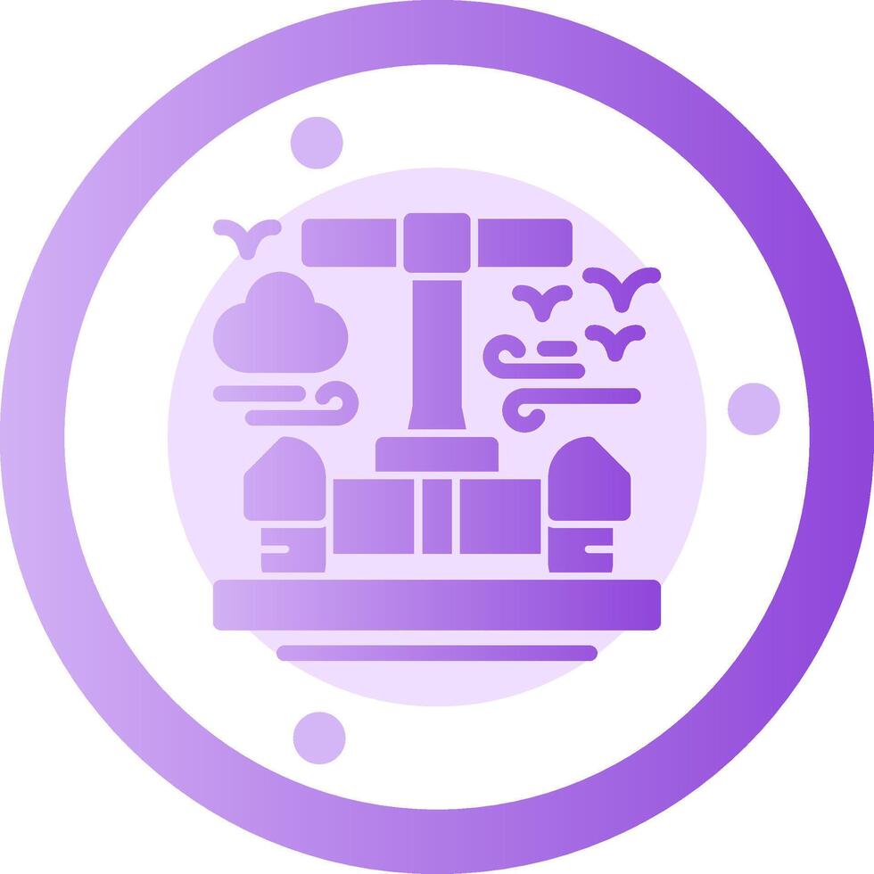 Segway Glyph Gradient Icon vector