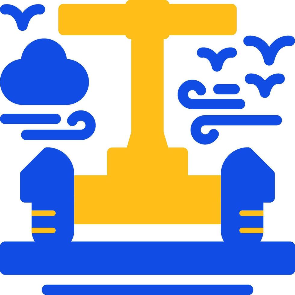 Segway Flat Two Color Icon vector
