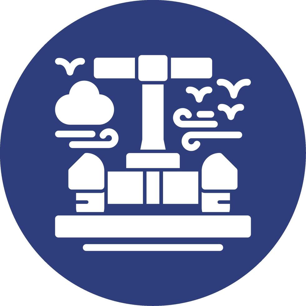 Segway Glyph Circle Icon vector