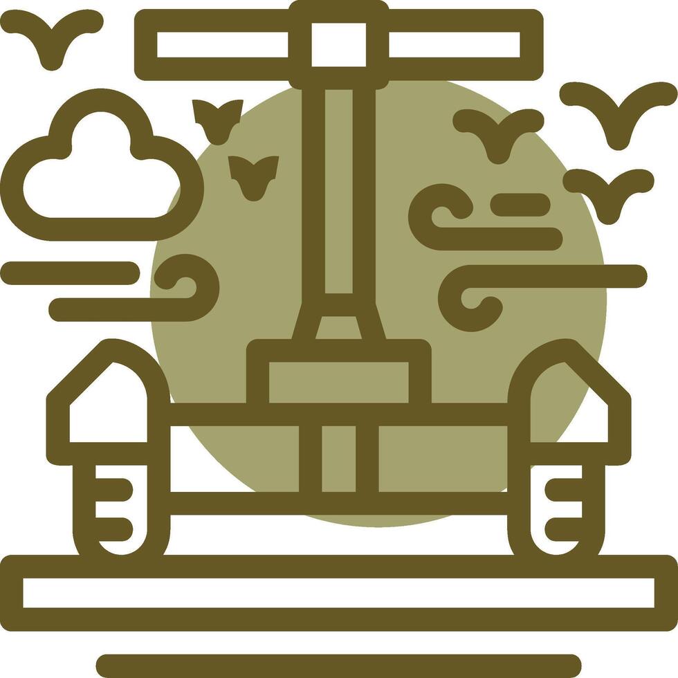 Segway Linear Circle Icon vector
