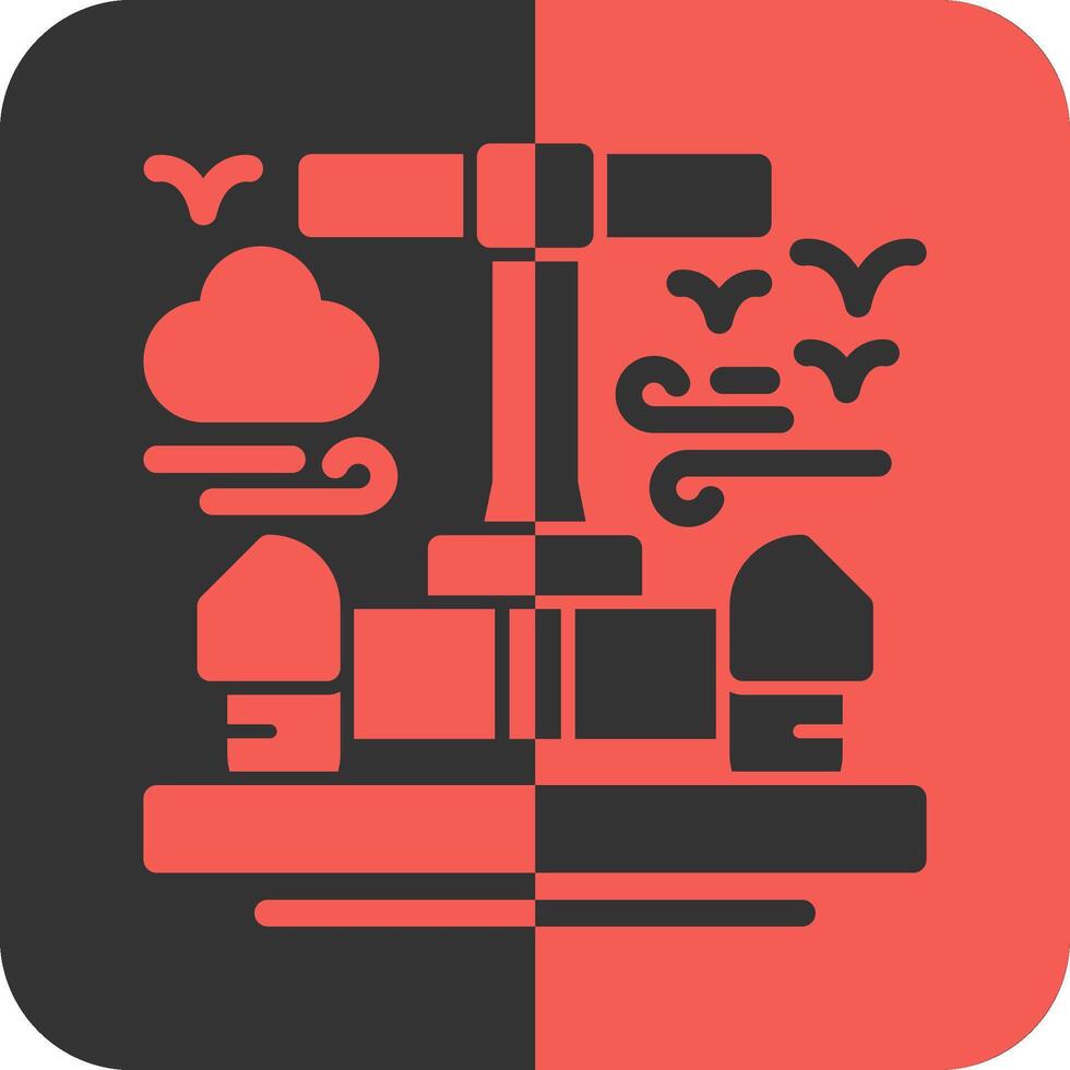 Segway Red Inverse Icon vector