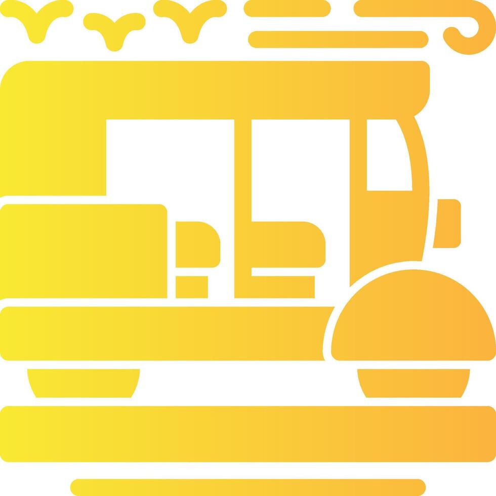 Rickshaw Solid Multi Gradient Icon vector