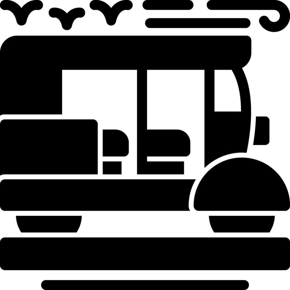 Rickshaw Glyph Icon vector