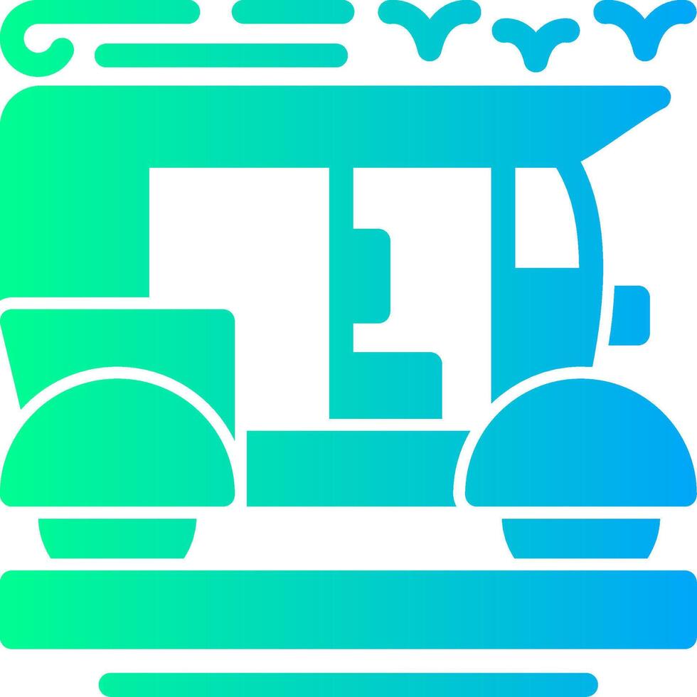 Tuk-tuk Solid Multi Gradient Icon vector