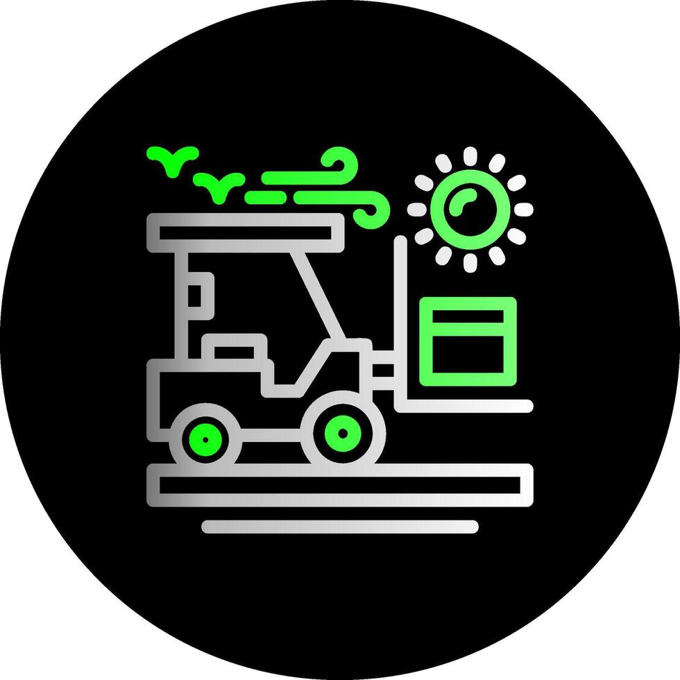 Forklift Dual Gradient Circle Icon vector