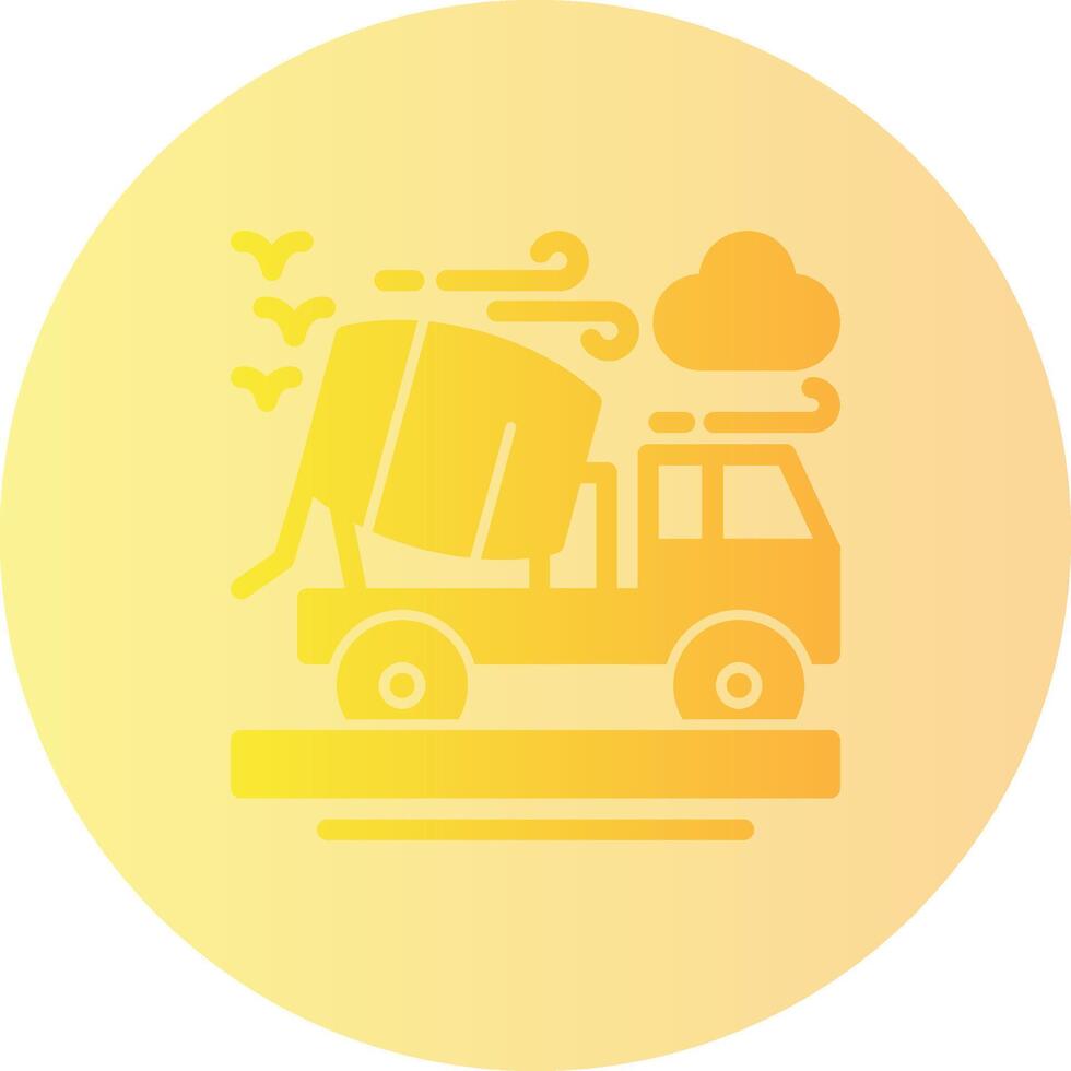 Cement truck Gradient Circle Icon vector