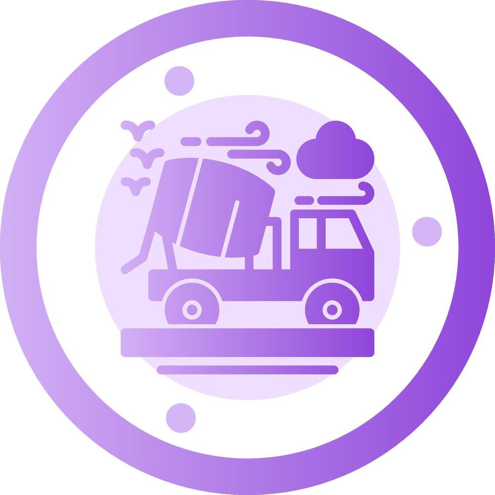 Cement truck Glyph Gradient Icon vector