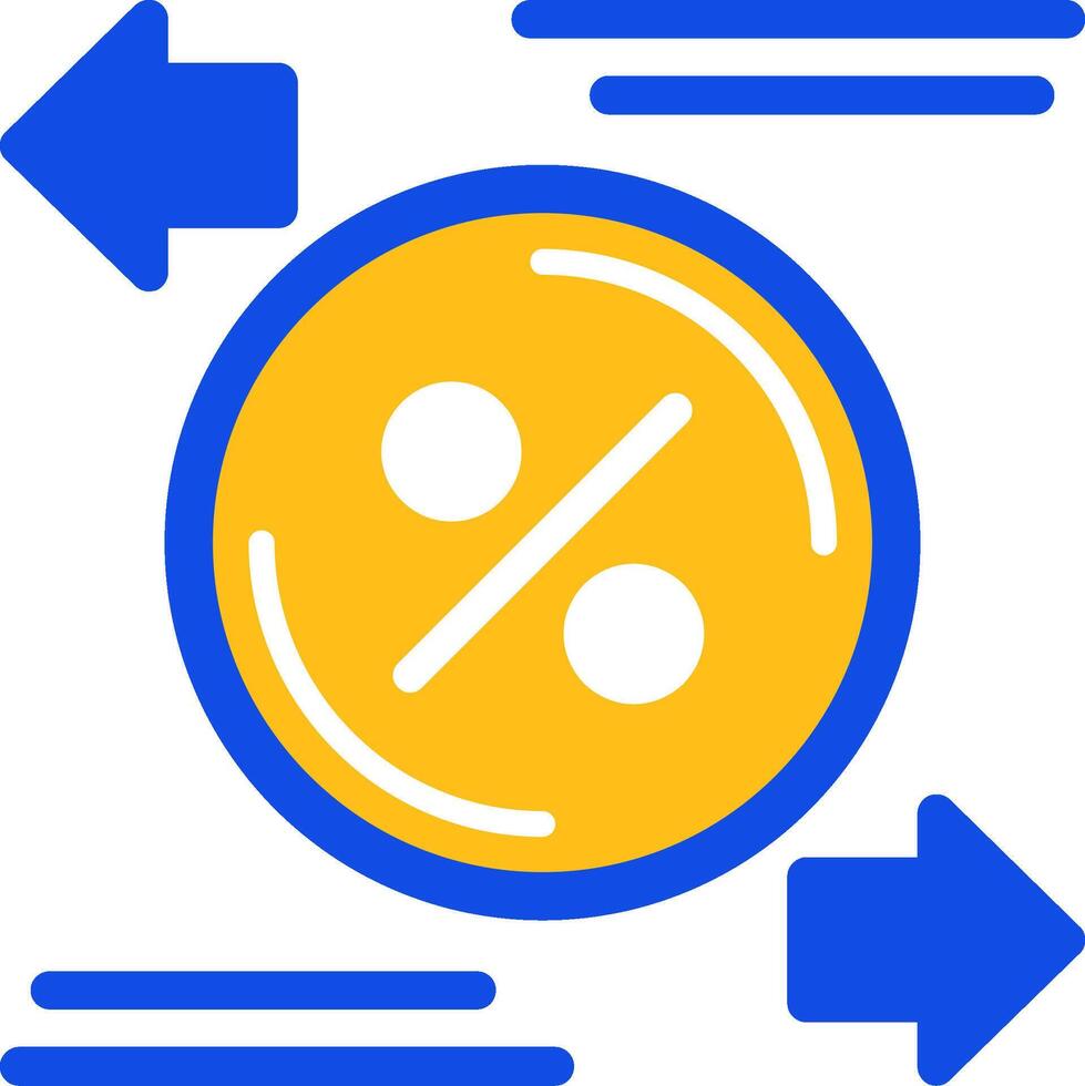 Exchange rate Flat Two Color Icon vector