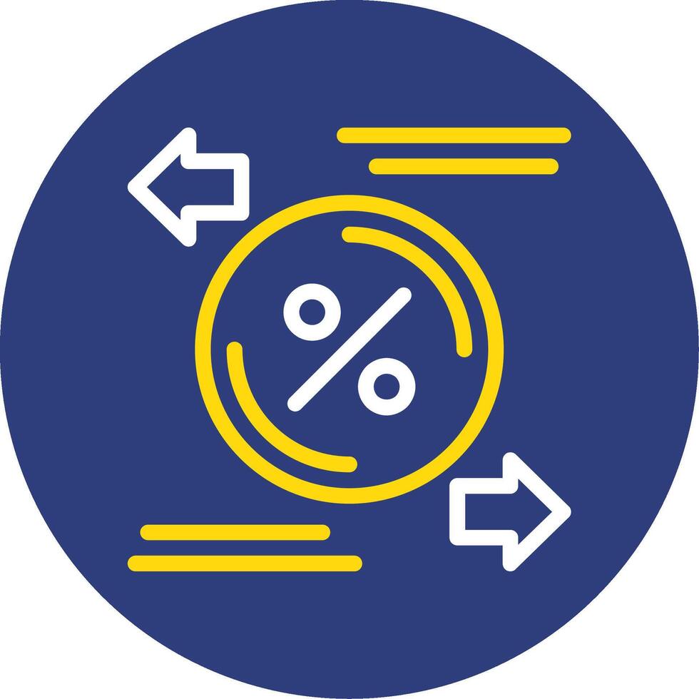 intercambiar Velocidad doble línea circulo icono vector