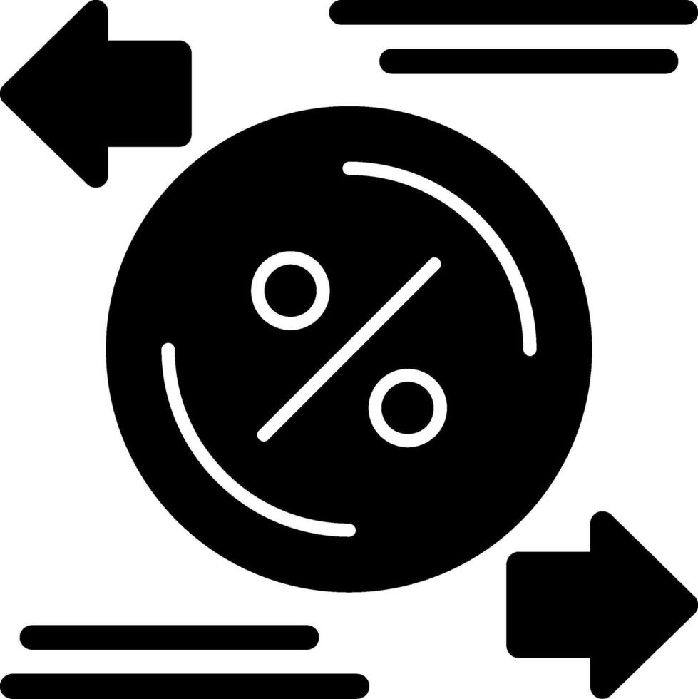 Exchange rate Glyph Icon vector