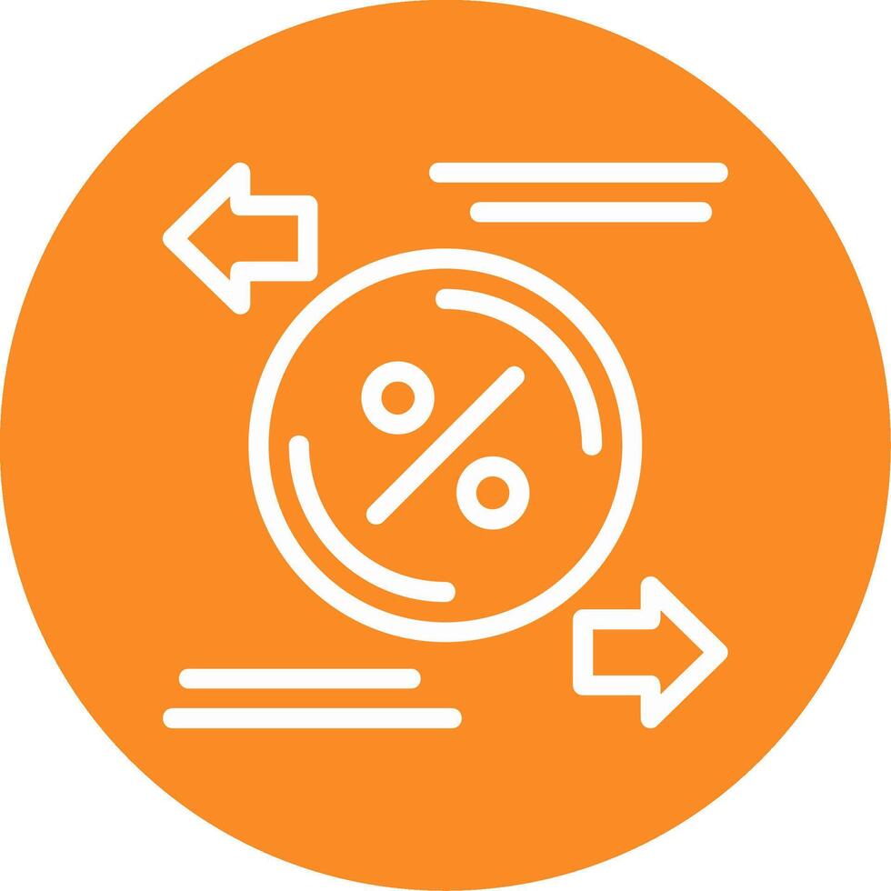 Exchange rate Outline Circle Icon vector