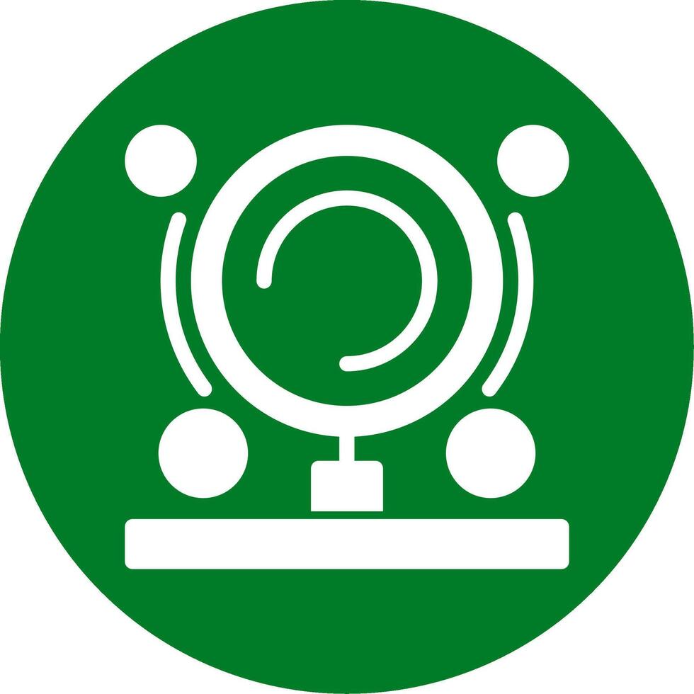 Search Glyph Circle Icon vector