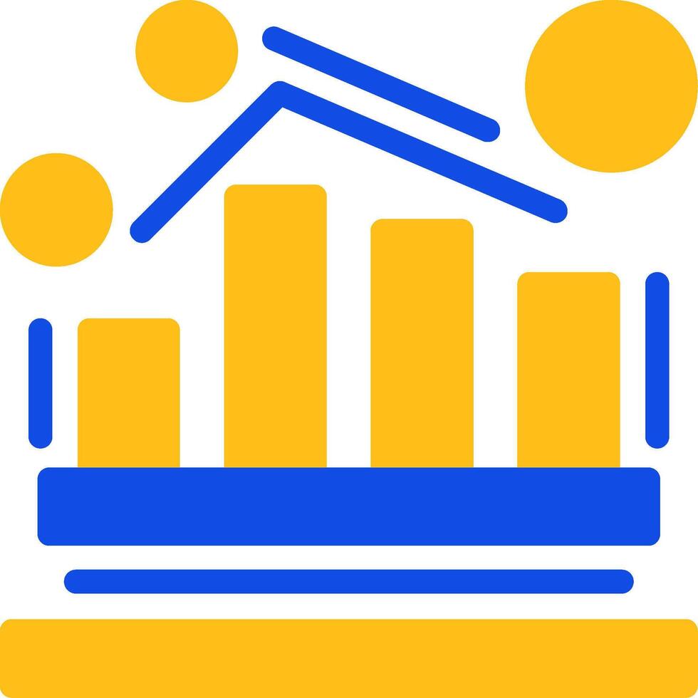 Analytics Flat Two Color Icon vector