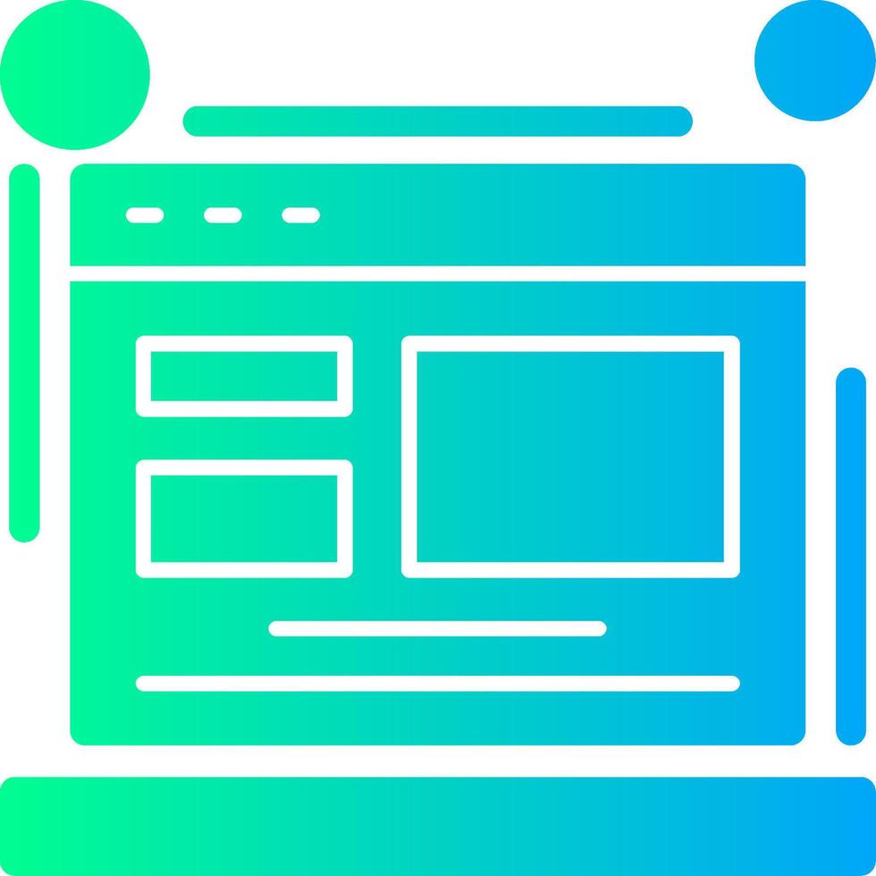 Website Solid Multi Gradient Icon vector