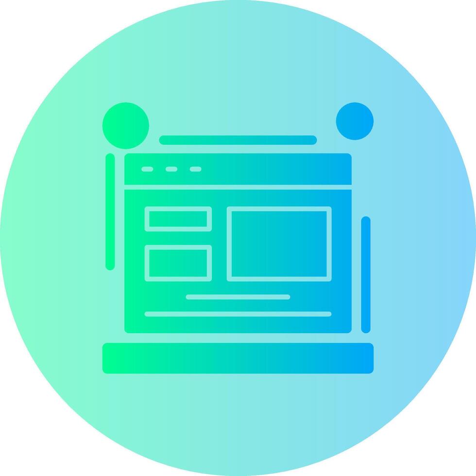 Website Gradient Circle Icon vector